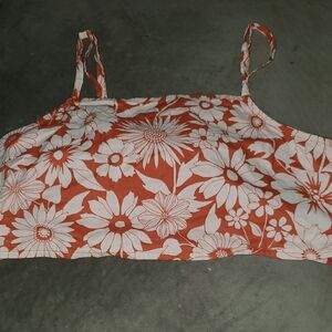 American Eagle Outfitters Orange Pink Sleeveless Crop Tank